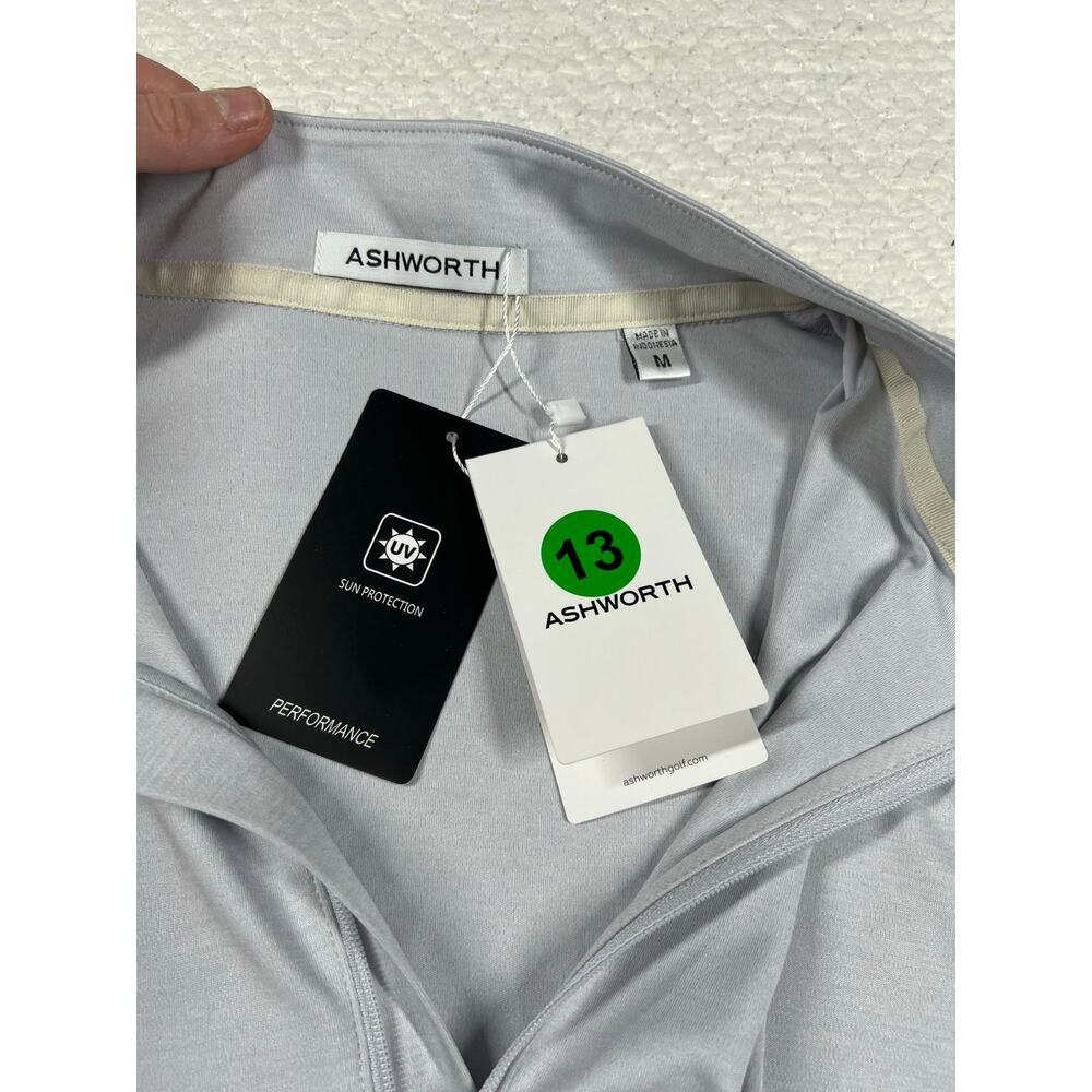 Ashworth Men’s La Jolla 1/4 Zip | Heather Gray Golf Layer | Size M | NWT - Picture 5 of 9